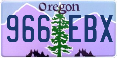 OR license plate 966EBX