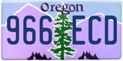 OR license plate 966ECD