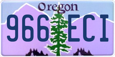 OR license plate 966ECI