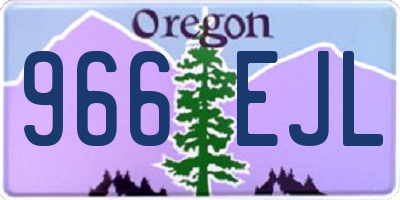 OR license plate 966EJL