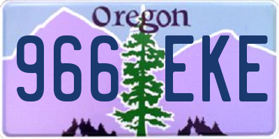 OR license plate 966EKE