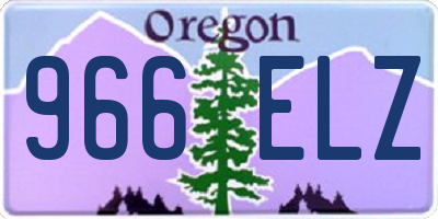 OR license plate 966ELZ