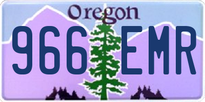 OR license plate 966EMR