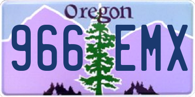OR license plate 966EMX