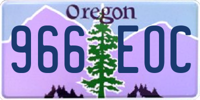 OR license plate 966EOC