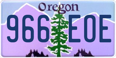 OR license plate 966EOE