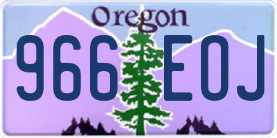OR license plate 966EOJ
