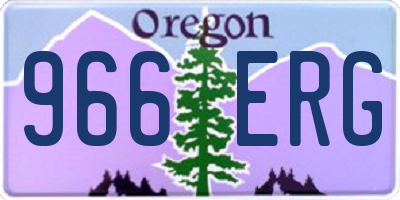 OR license plate 966ERG