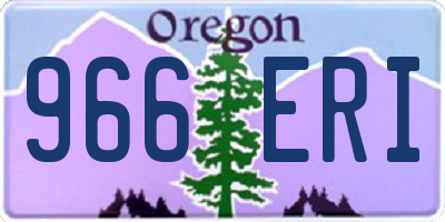 OR license plate 966ERI