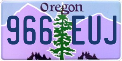 OR license plate 966EUJ