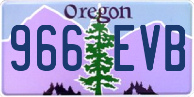 OR license plate 966EVB