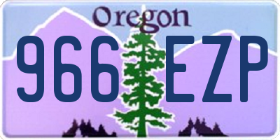 OR license plate 966EZP
