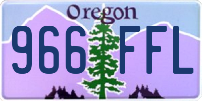 OR license plate 966FFL