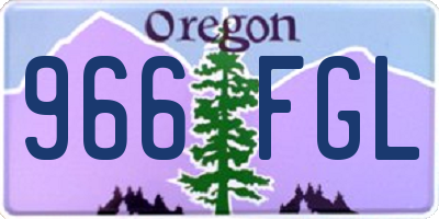 OR license plate 966FGL