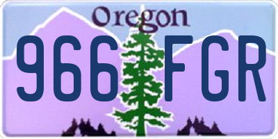 OR license plate 966FGR
