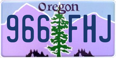 OR license plate 966FHJ