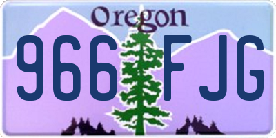 OR license plate 966FJG