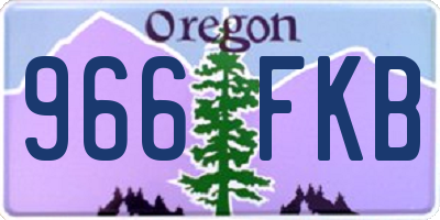 OR license plate 966FKB