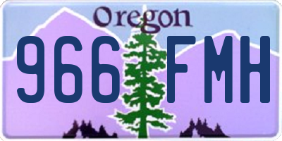 OR license plate 966FMH