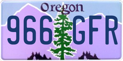 OR license plate 966GFR