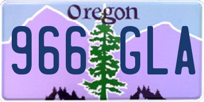 OR license plate 966GLA