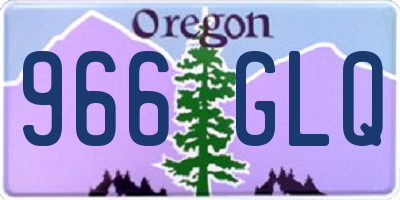 OR license plate 966GLQ