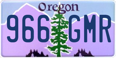 OR license plate 966GMR