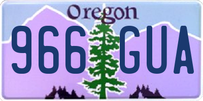 OR license plate 966GUA