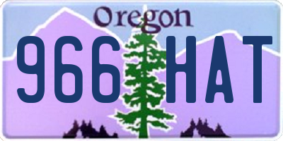 OR license plate 966HAT