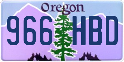 OR license plate 966HBD