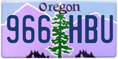 OR license plate 966HBU