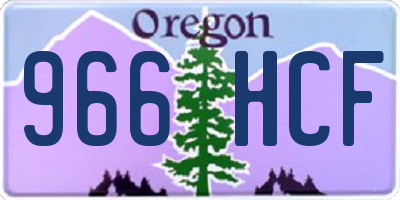 OR license plate 966HCF