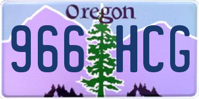 OR license plate 966HCG