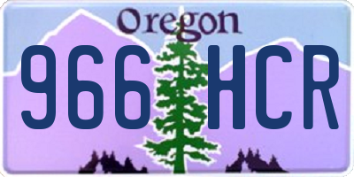 OR license plate 966HCR