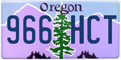 OR license plate 966HCT