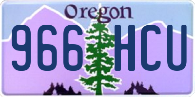 OR license plate 966HCU