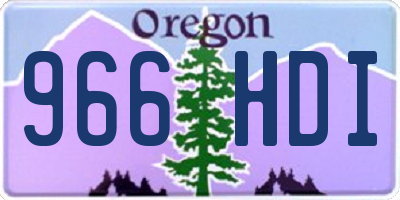 OR license plate 966HDI