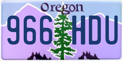 OR license plate 966HDU