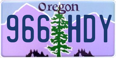 OR license plate 966HDY