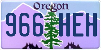 OR license plate 966HEH