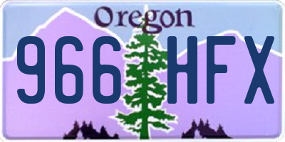 OR license plate 966HFX