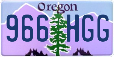 OR license plate 966HGG