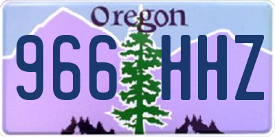 OR license plate 966HHZ