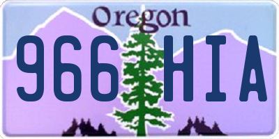 OR license plate 966HIA