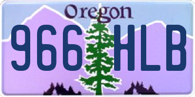 OR license plate 966HLB