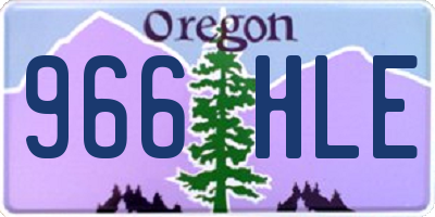 OR license plate 966HLE