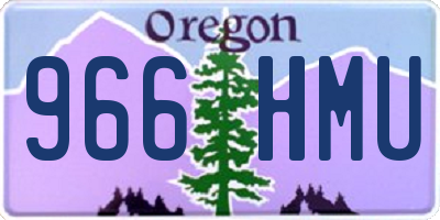 OR license plate 966HMU