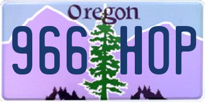 OR license plate 966HOP