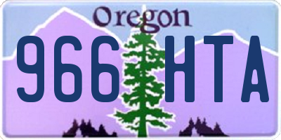 OR license plate 966HTA