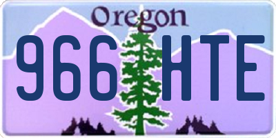 OR license plate 966HTE